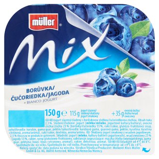 Müller Mix Áfonya tejszínes joghurt áfonyakészítménnyel 150 g