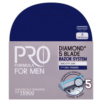 Tesco Pro Formula for Men Diamond ötpengés borotvafejek 4 db