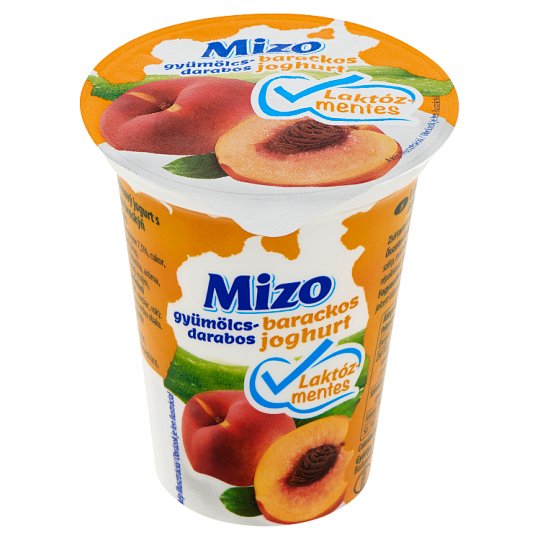 Mizo laktózmentes gyümölcsdarabos barackos joghurt 150 g