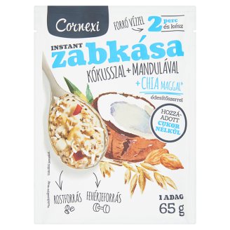Cornexi kókuszos-mandulás zabkása chia maggal, hozzáadott cukor nélküli 65 g