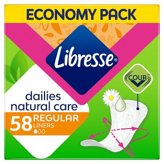 Libresse Natural Care Normal tisztasági betét aloe vera és kamilla kivonattal 58 db