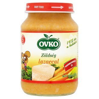 Ovko gluténmentes zöldség lazaccal bébiétel 5 hónapos kortól 190 g