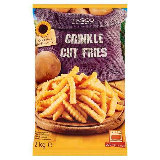 Tesco QuickFrozen, PreBaked Crinkle Cut Fries 2 kg Tesco Groceries