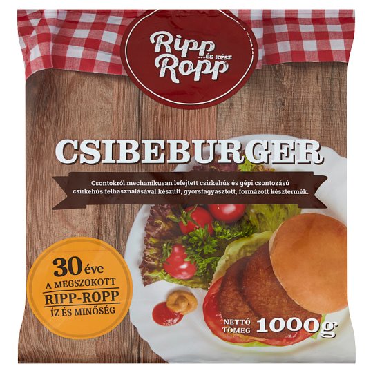 Ripp-Ropp gyorsfagyasztott csibeburger 1000 g
