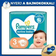 Pampers Active Baby Pelenka, Méret: 3, 90 db, 6kg-10kg