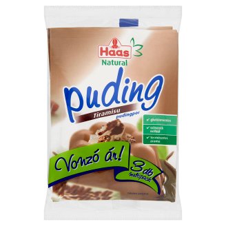 Haas Natural gluténmentes tiramisu pudingpor 3 x 40 g