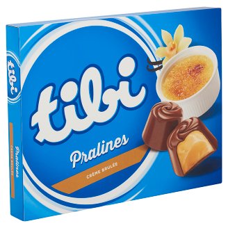 Tibi Pralines Créme brulée ízű krémmel töltött tejcsokoládés desszert 124 g