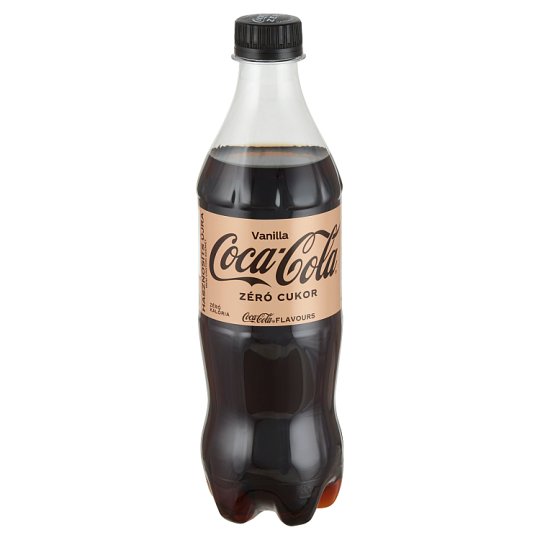 Coca-Cola Zero Vanilla colaízű energiamentes szénsavas üdítőital vanília ízesítéssel 500 ml