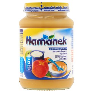 Hamánek alma-őszibarack tejszínnel uzsonna 6 hónapos kortól 190 g