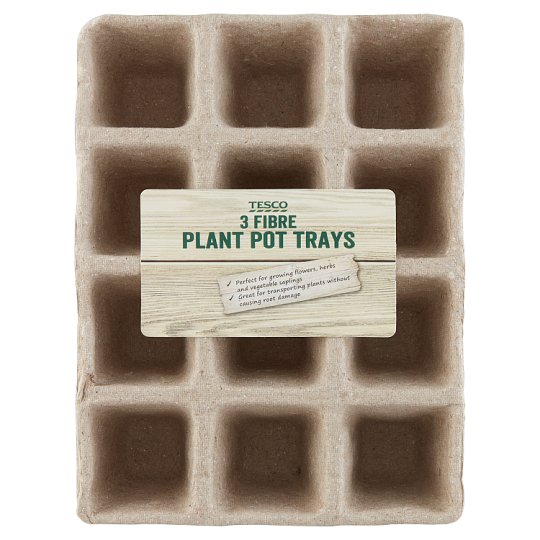 Tesco Fibre Plant Pot Trays 3 pcs Tesco Online, Tesco From Home
