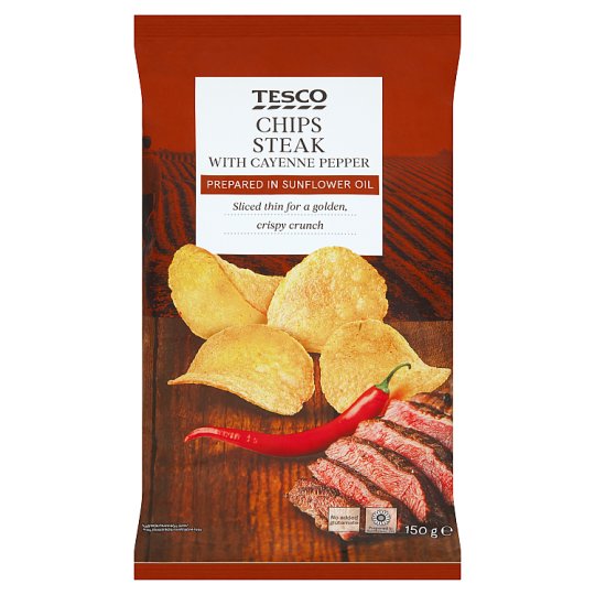 Tesco Steak Flavoured Chips With Cayenne Pepper 150 g - Tesco Online ...