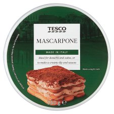 Tesco Mascarpone Zsírdús, Friss Krémsajt 250 G - Tesco Online, Tesco ...