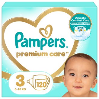 Pampers Premium Care, 3-as Méret (Midi), 5–9 kg, 120 Darabos Kiszerelés