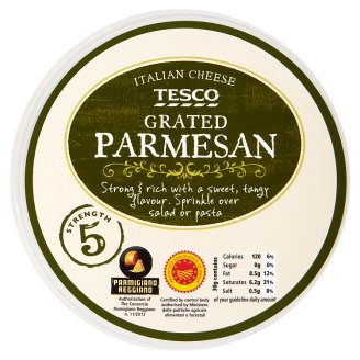 Tesco reszelt parmezán sajt 100 g
