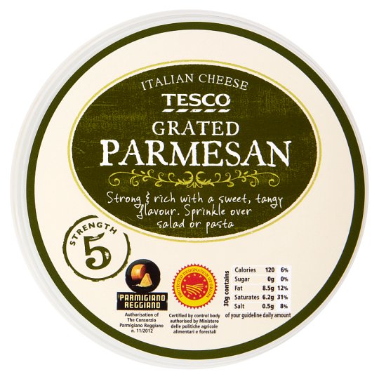 Tesco Grated Parmesan Cheese 100 g Tesco Groceries
