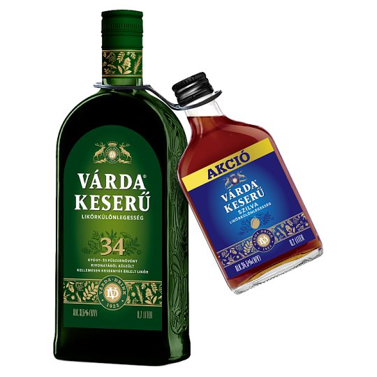 Várda Keserű likőrkülönlegesség 37,5% 0,7 l + Keserű szilva likőrkülönlegesség 34,5% 0,2 l