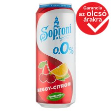 Soproni meggy-citromos alkoholmentes sörital 0,0% 500 ml