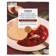 Tesco marhagulyás zöldségekkel és knédlivel 400 g