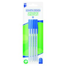 ICO SIGNETTA Antibacterial Ballpoint Pen 4 pcs