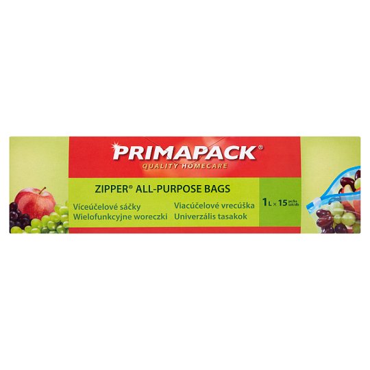 Primapack Zipper univerzális tasakok 1 l 15 db