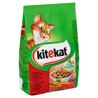 Kitekat teljes értékű állateledel felnőtt macskák számára marhával és zöldségekkel 1,8 kg
