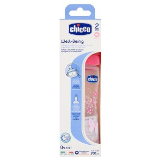Chicco Well-Being 250 ml-es műanyag cumisüveg 2 hónapos kortól