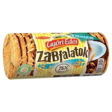 Győri Édes Zabfalatok kókuszos zabpelyhes, omlós keksz 215 g