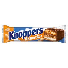 Knoppers Peanut Bar Wafer Filled with Milk Cream and Peanut Cream, Coated with Milk Chocolate 40 g