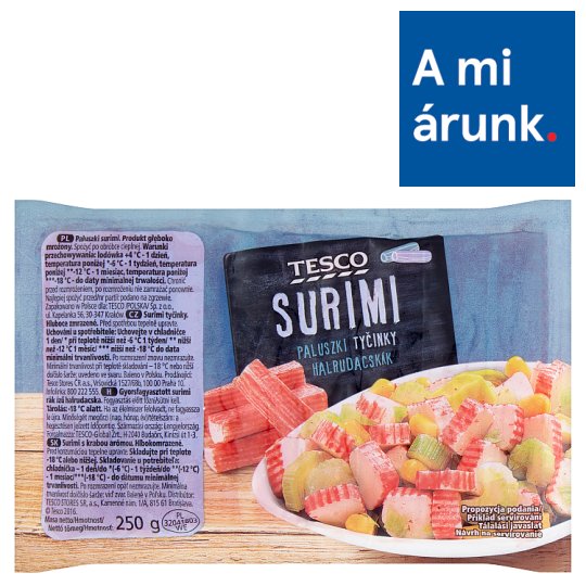 Tesco gyorsfagyasztott surimi rák ízű halrudacska 250 g