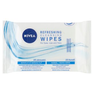 NIVEA Aqua Effect frissítő arctisztító kendő 25 db