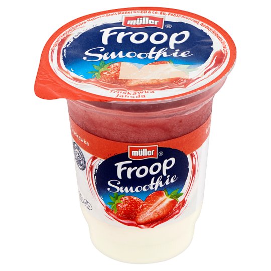 Müller Froop Smoothie desszert élőflórás joghurtból és rétegzett eper gyümölcskészítménnyel 150 g