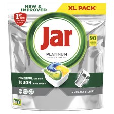 Jar Platinum All In One Dishwasher Tablets Lemon, 90 Tablets