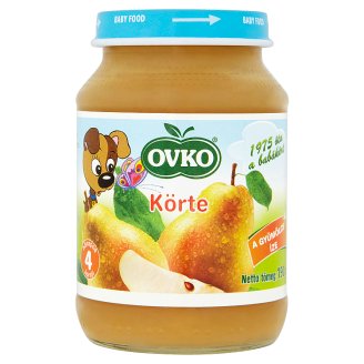 Ovko glutén- és tejszármazékmentes körte bébidesszert 4 hónapos kortól 190 g
