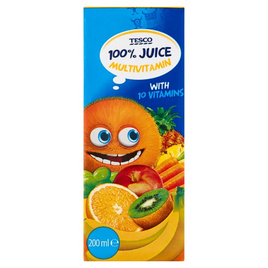Tesco multivitamin gyümölcslé sárgarépával és hozzáadott vitaminnal 200