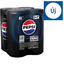 Pepsi Zero colaízű energiamentes szénsavas üdítőital édesítőszerekkel 4 x 330 ml