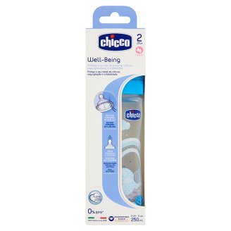 Chicco Well-Being 250 ml-es műanyag cumisüveg 2 hónapos kortól