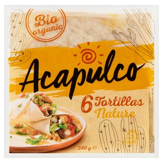 Poco Loco Acapulco BIO lágy tortilla lapok búzalisztből 6 db 240 g