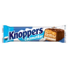 Knoppers Coconut Bar Wafer Filled with Milk Cream and Coconut Cream, Coated with Milk Chocolate 40 g