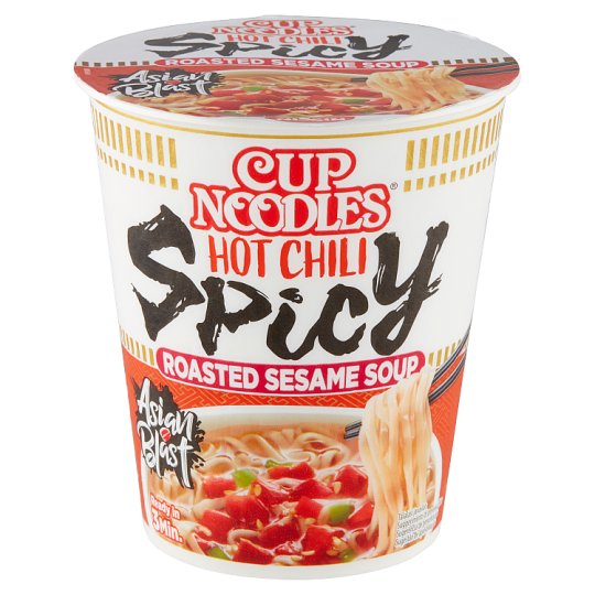 Nissin Cup Noodles instant tésztaleves, csípős fűszeres ízesítéssel ázsiai módra 66 g