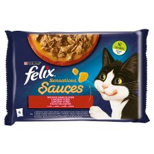 Felix Sensations Sauces Homemade Assortment in Sauce Wet Cat Food 4 x 85 g (340 g)