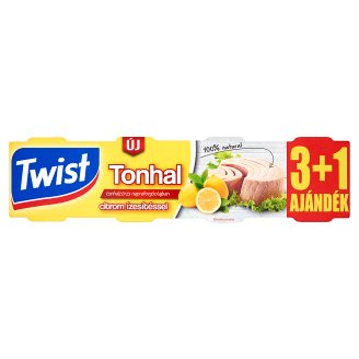 Twist tonhaltörzs napraforgóolajban citrom ízesítéssel 4 db 320 g