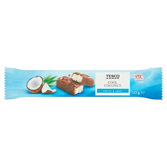 Tesco Cool Coconut kókuszos szelet tejcsokoládéba mártva 2 db 50 g
