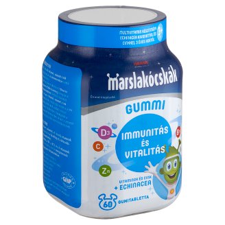 Marslakócskák Gummi eper- és meggyízű multivitamin 3 éves kortól 60 db 210 g