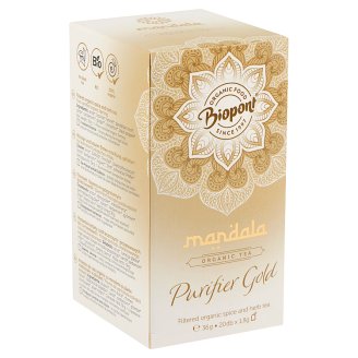 Biopont Mandala Purifier Gold filterezett, fűszeres & gyógynövényes BIO teakeverék 20 teafilter 36 g