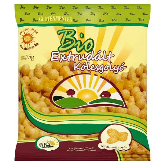Bio Balls BIO gluténmentes földimogyorós extrudált kölesgolyó 75 g