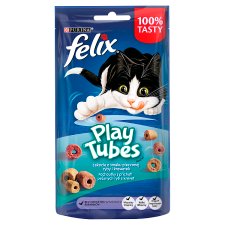 Felix Play Tubes Cat Treat Flavoured with Roasted Fish and Shrimp 50 g