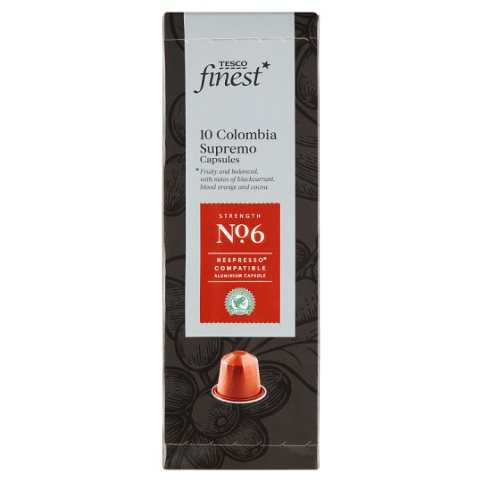 Tesco Finest Colombia Supremo Coffee Capsules 10 x 5,4 g (54 g) Tesco