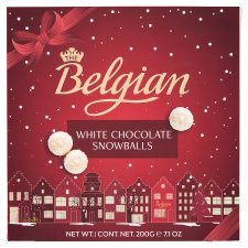 The Belgian White Chocolate Snowballs Belgian Chocolate Bonbons 200 g 