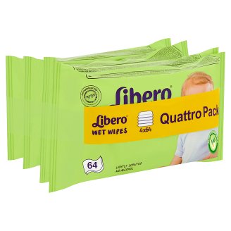 Libero nedves törlőkendő 4 x 64 db