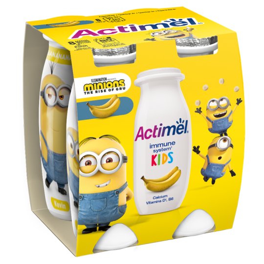 Danone Actimel Kids LowFat Banana Flavoured Yoghurt Drink 4 x 100 g